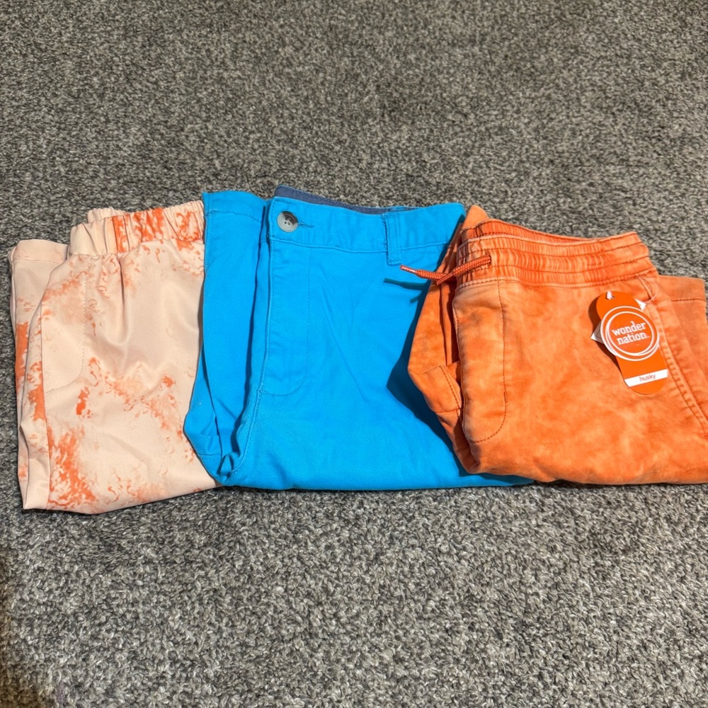 💗5 for $25💗 Set of Three Youth Boy Shorts in Blue and Orange